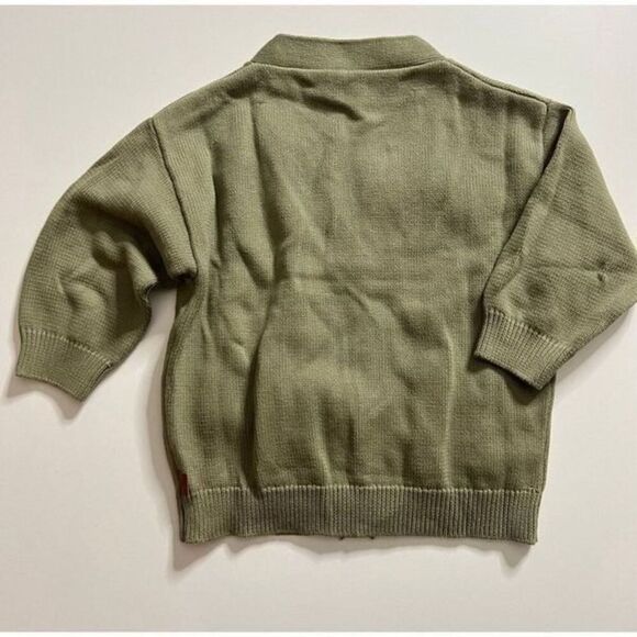 NWT Goumi Kids Artichoke Knit Button Up Sweater SZ 5-6T Toddler Green Cardigan O - Picture 3 of 3